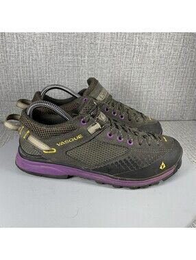 Vasque Womens Hiking Shoes Size 7 M 7321 Vibram Brown Purple Lace up boots
